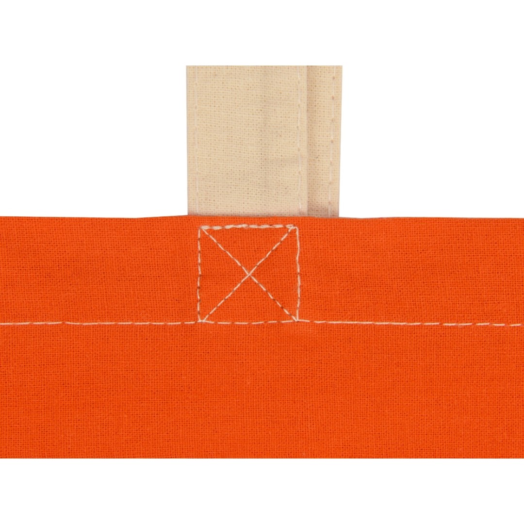 Сумка для шопинга Twin двухцветная из хлопка, 180 г/м2, оранжевый/натуральный