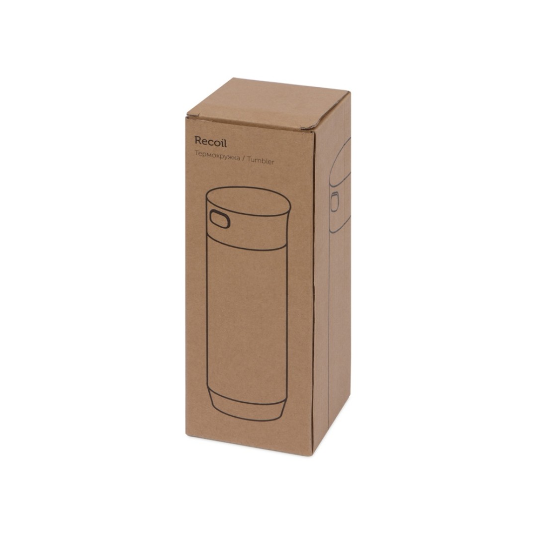 Вакуумная термокружка «Recoil», черный/белый
