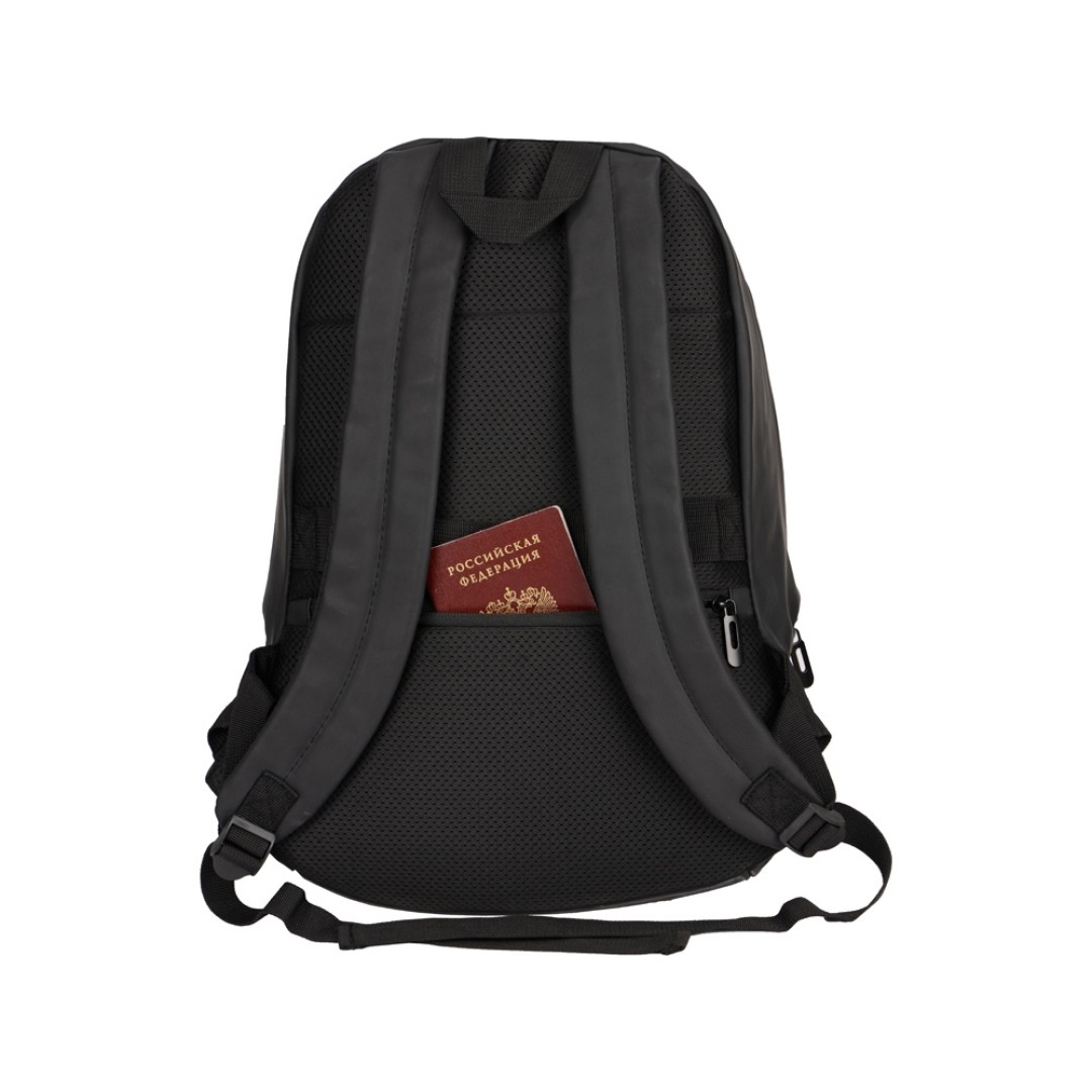 Рюкзак Glam для ноутбука 15'' из мягкой экокожи, черный