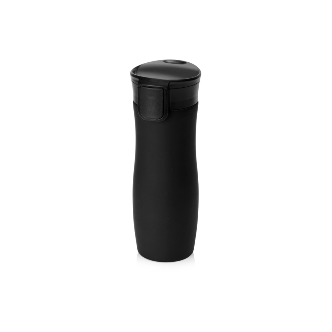 Вакуумная термокружка с кнопкой Streamline, Waterline, soft-touch, черный
