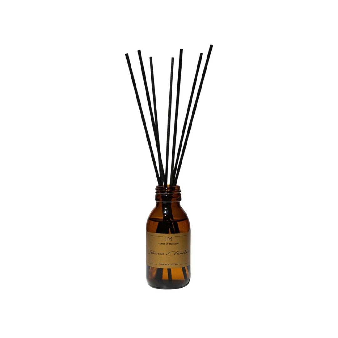 Ароматический диффузор с палочками, табак и ваниль, 100 мл