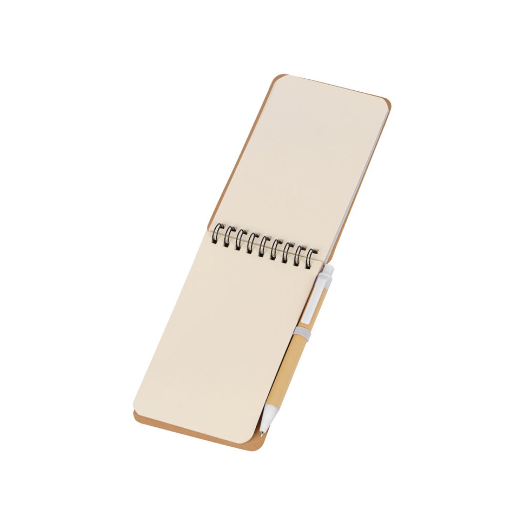 Набор канцелярский с блокнотом и ручкой "Masai", белый