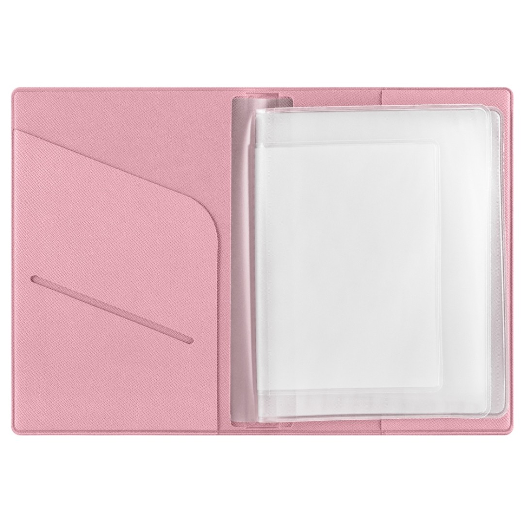 Классическая обложка для автодокументов "Favor", розовая