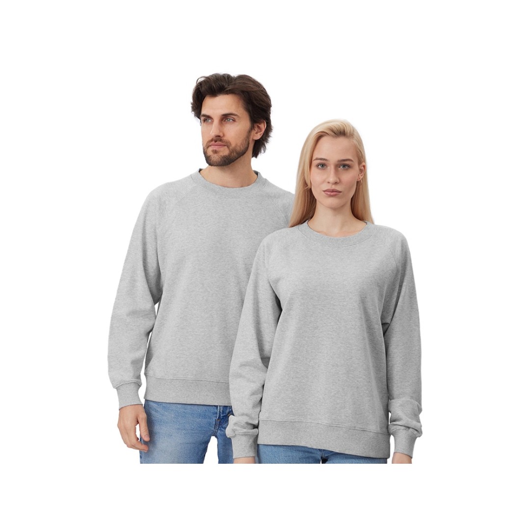 Свитшот оверсайз с рукавом реглан «Belgrade», унисекс, серый меланж