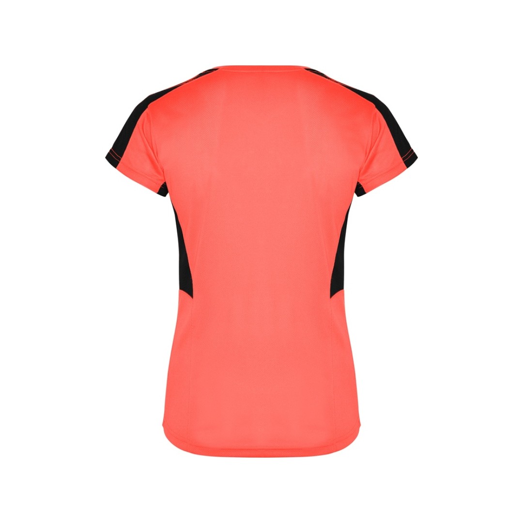 Футболка "Suzuka" женская, неоновый коралловый/черный