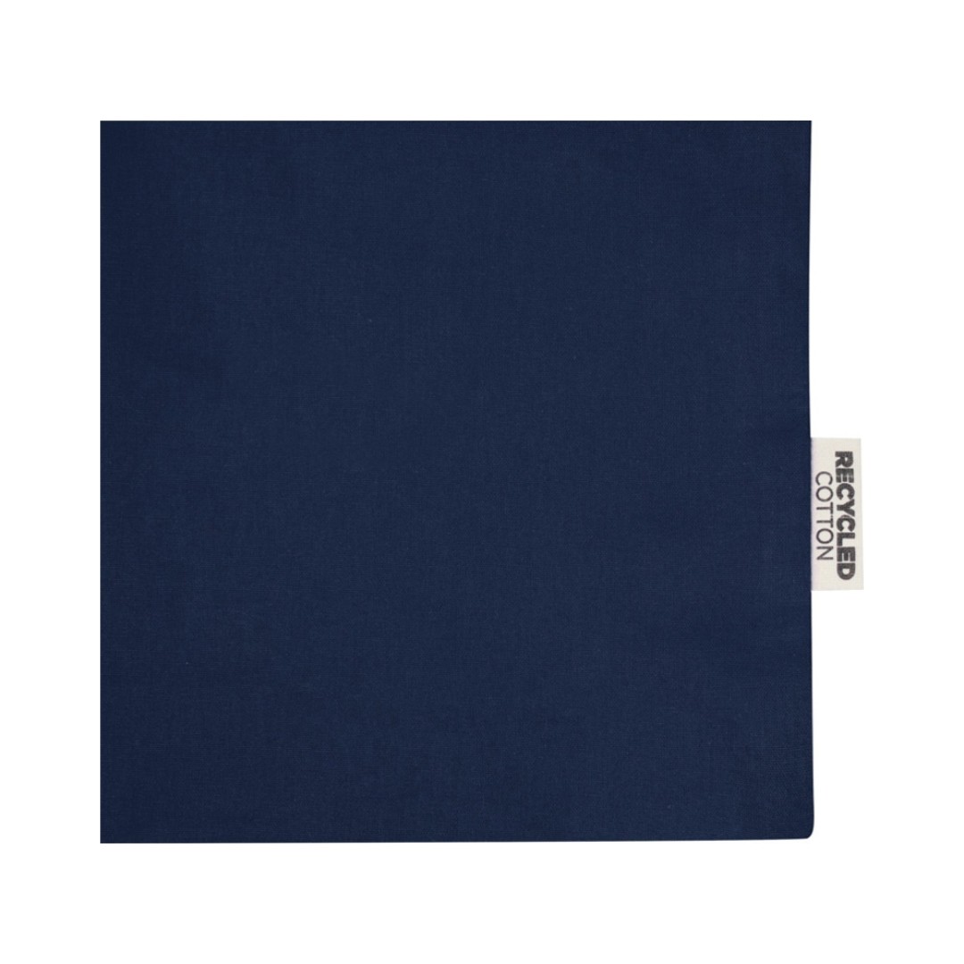 Madras эко- сумка с ластовицей из переработанного хлопка, сертифицированного согласно GRS, плотностью 140 г/м2 - Темно - синий