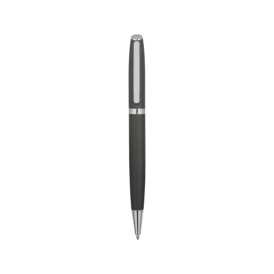 Ручка металлическая шариковая «Flow» soft-touch, серый/серебристый