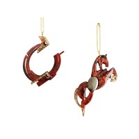 Елочные игрушки (Лошадь+Подкова).Символы года Гранат
