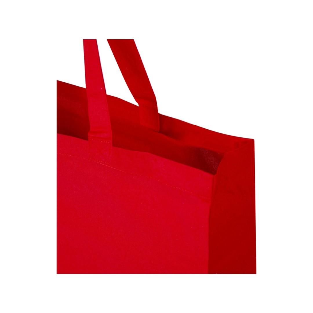 Odessa большая эко-сумка из переработанного хлопка, сертифицированного согласно GRS, плотностью 220 г/м2 - Красный