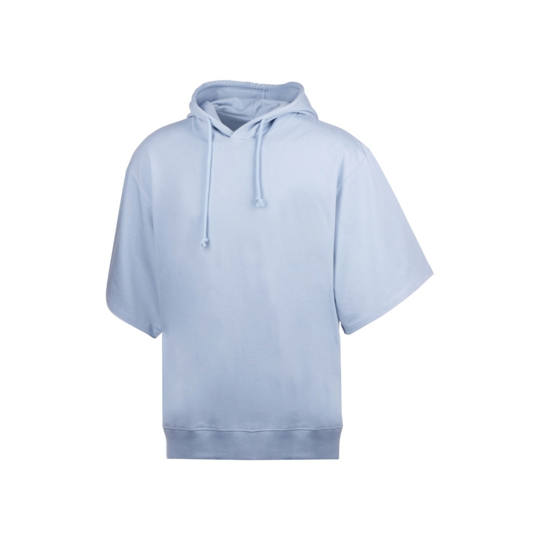 Худи оверсайз с коротким рукавом «Warsaw» унисекс, небесно-голубой