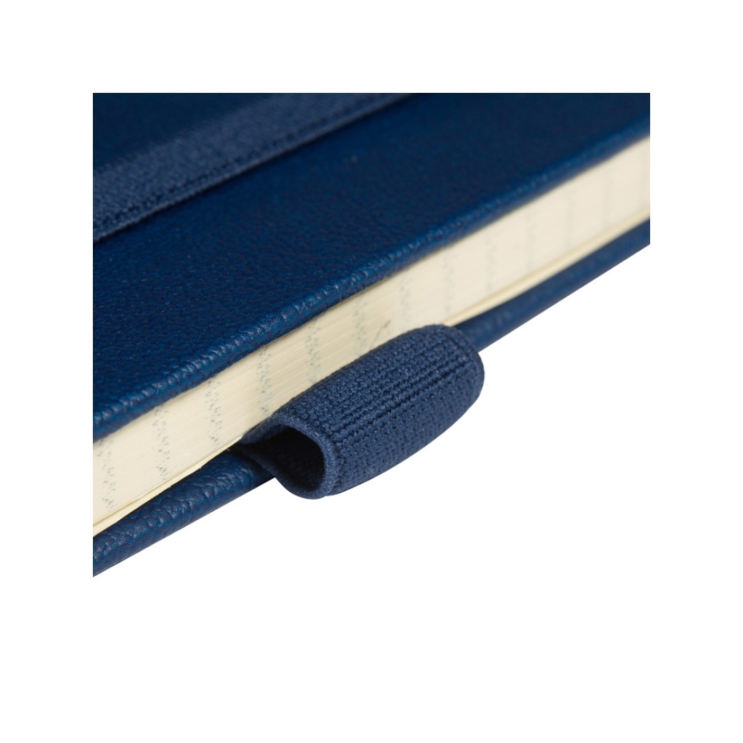 Блокнот А5  "City" на резинке, темно-синий