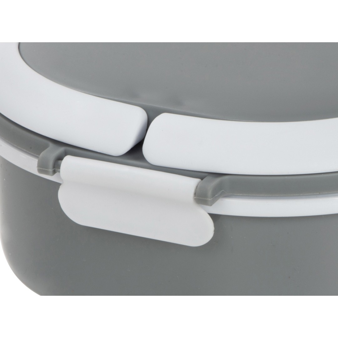 Ланч-бокс Hotty 750 мл для микроволновой печи, серый/белый