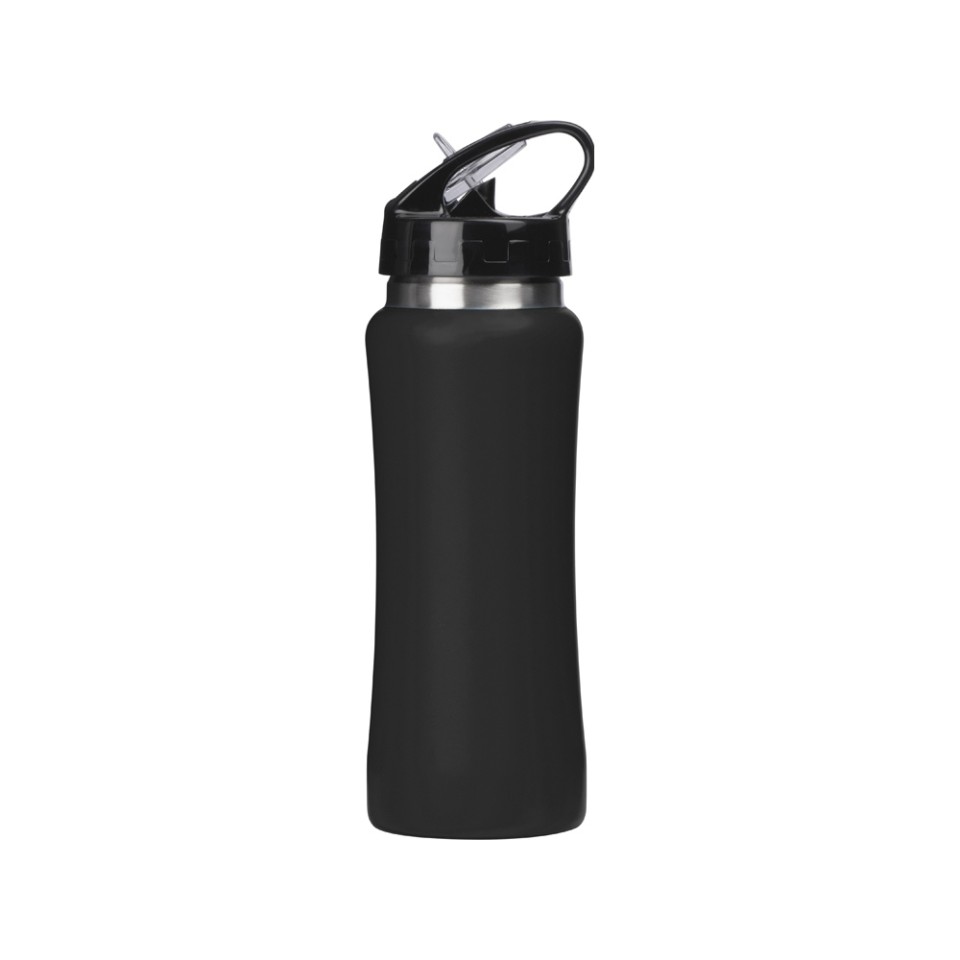 Бутылка для воды "Bottle C1", сталь, soft touch, 600 мл, черный