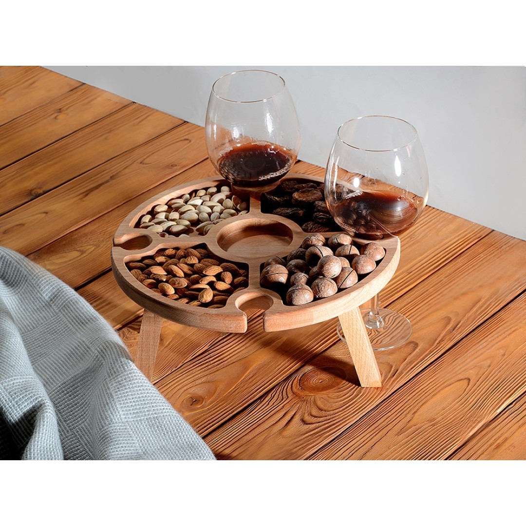 Деревянный столик на складных ножках "Outside party"