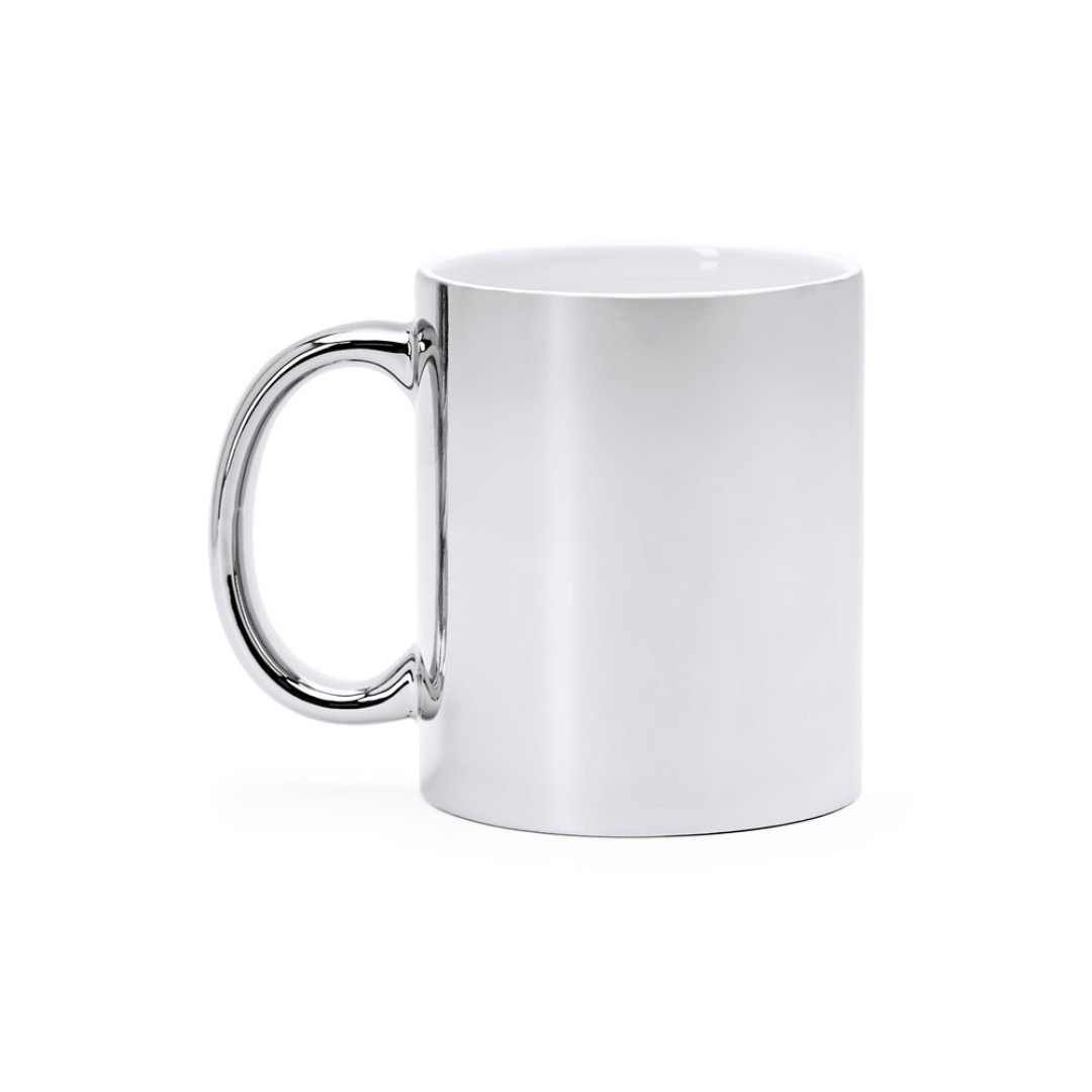 Кружка керамическая ZALA 350 мл, серебристый