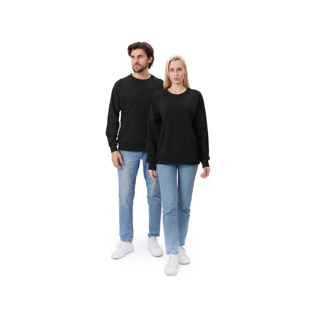 Свитшот оверсайз с рукавом реглан «Belgrade», унисекс, черный