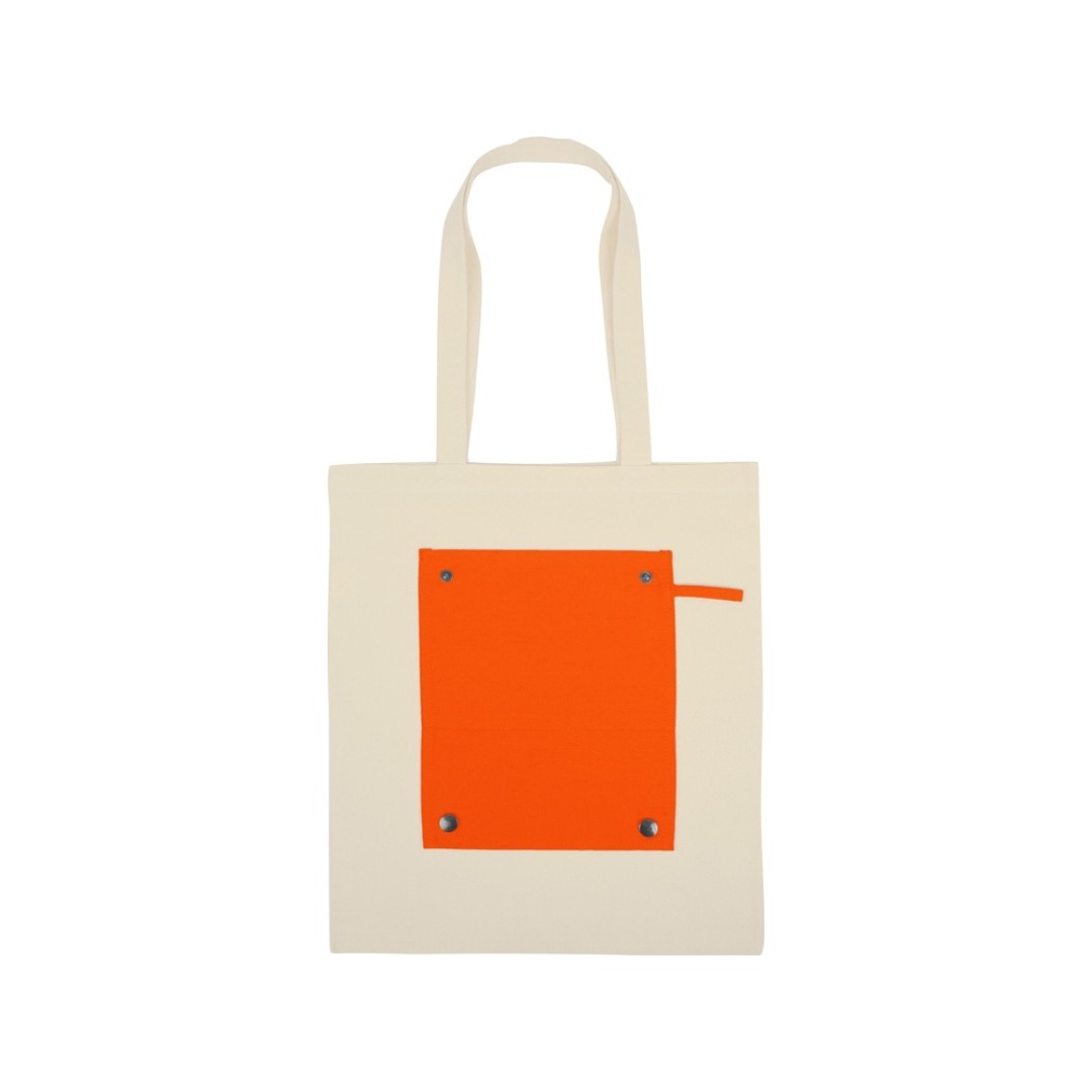 Складная хлопковая сумка для шопинга Gross с карманом, оранжевый
