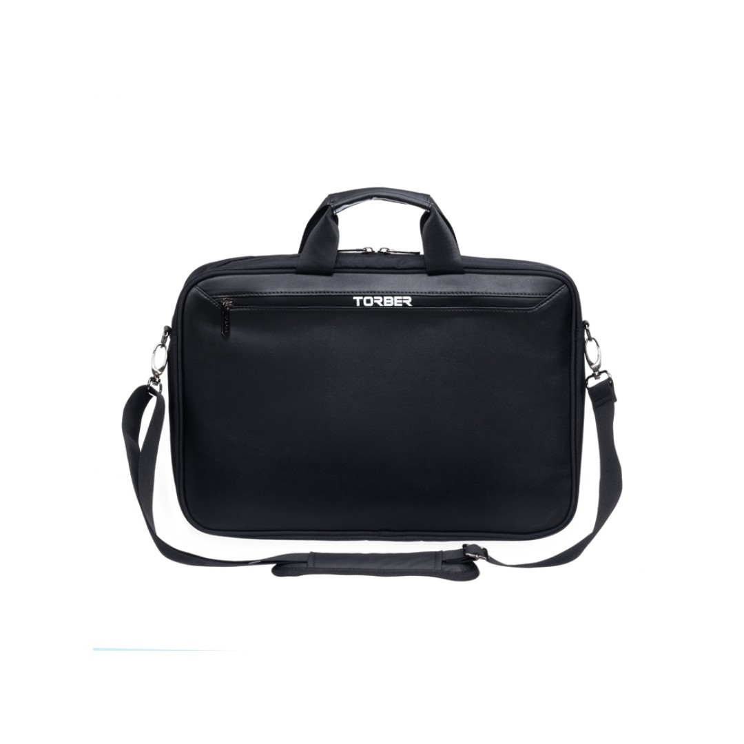 Сумка для ноутбука TORBER VOYAGE 15.6'', черный, нейлон/микрофибра, 43 х 5 х 29 см, 6л