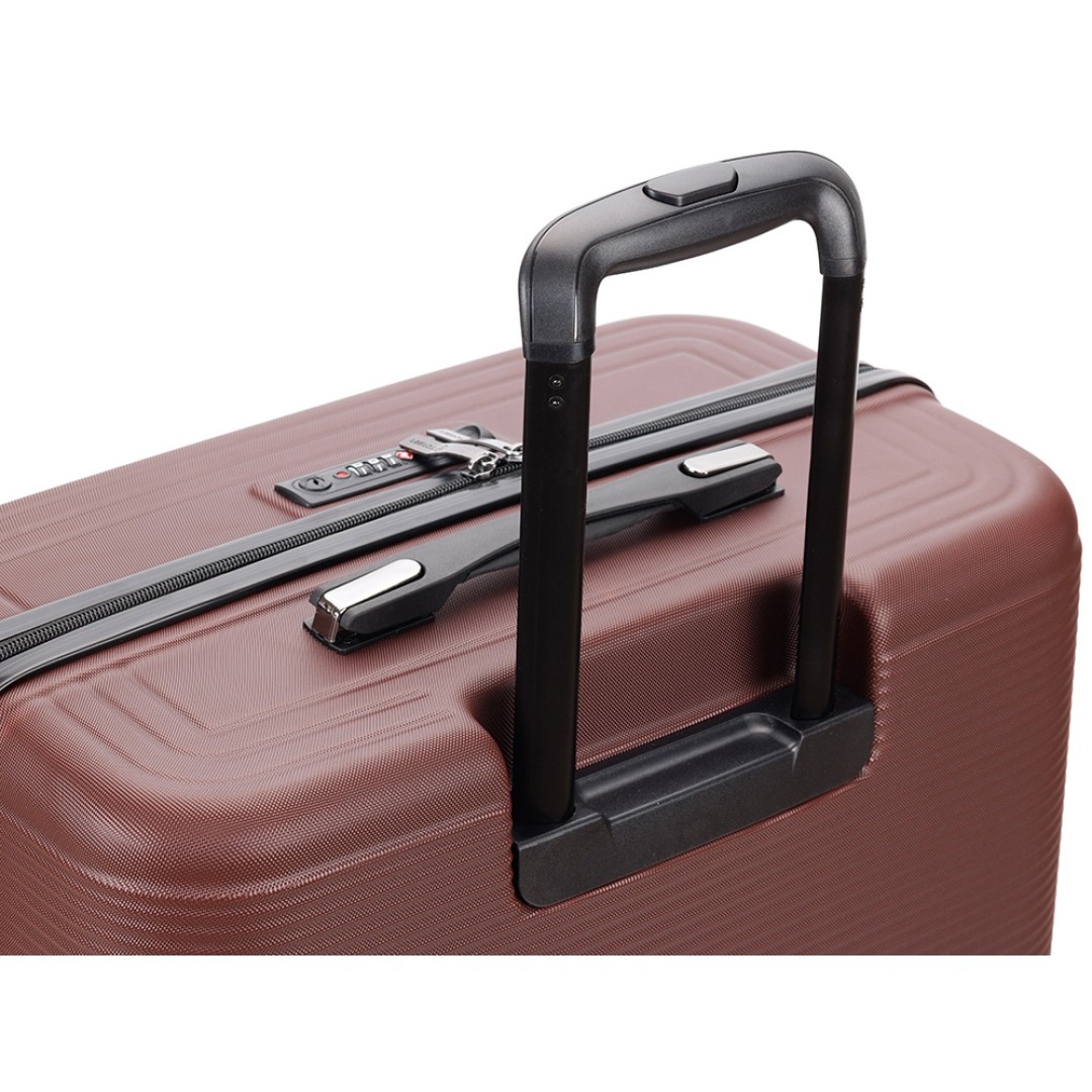 Чемодан TORBER Onego, бордовый, ABS-пластик, 69,5 х 46 х 26 см, 69 л