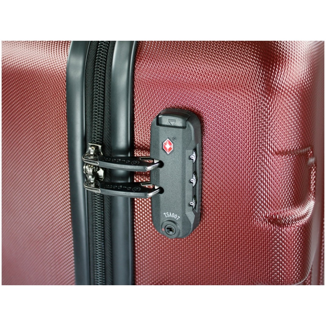 Чемодан BUGATTI Galatea, красный, поликарбонат / АБС-пластик, 46х27,5х67 см, 65 л