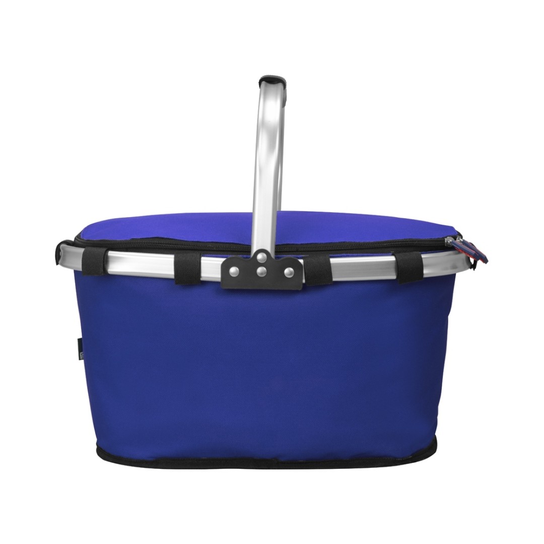Изотермическая сумка-холодильник "FROST" складная с алюминиевой рамой, синий
