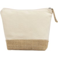 Косметичка "Jute" из хлопка и джута, натуральный