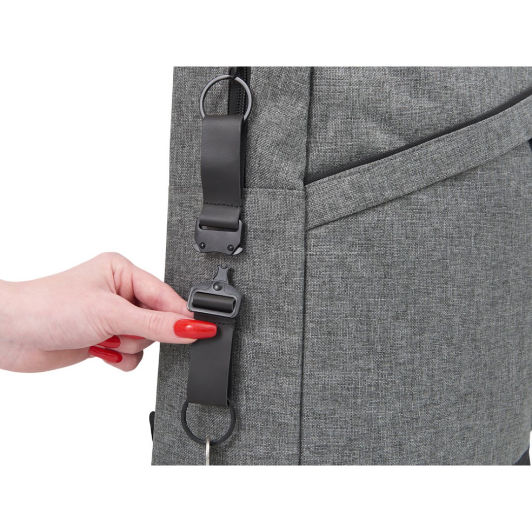 Отстегивающийся брелок-ремувка из эко-кожи "Ninja", черный