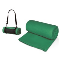 Плед «Нежность» с плечевым ремнем, зеленый