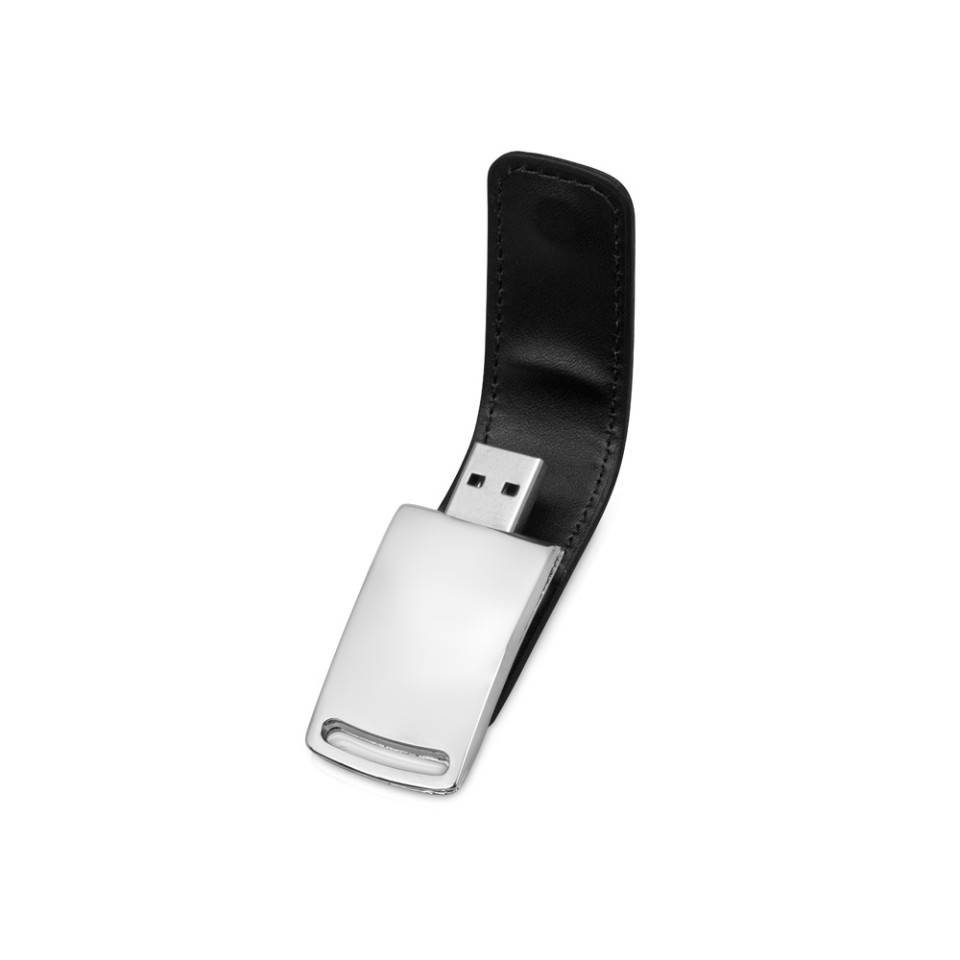 Флеш-карта USB 2.0 16 Gb с магнитным замком "Vigo", черный/серебристый