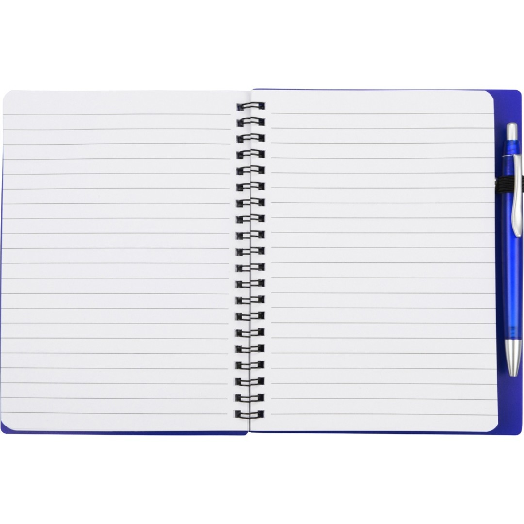 Блокнот "Контакт" с ручкой, синий