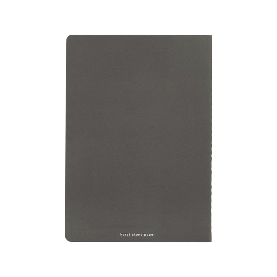 Комплект из двух блокнотов Karst формата A5 с листами из каменной бумаги, slate grey