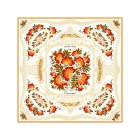 Платок «Тагильский поднос», молочный