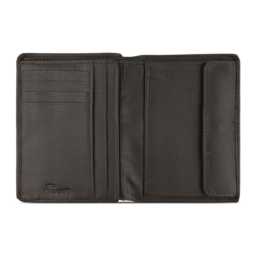 Портмоне BUGATTI Bomba, с защитой данных RFID, коричневое, кожа/полиэстер, 10х2х12,5 см