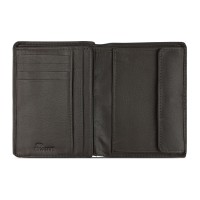 Портмоне BUGATTI Bomba, с защитой данных RFID, коричневое, кожа/полиэстер, 10х2х12,5 см