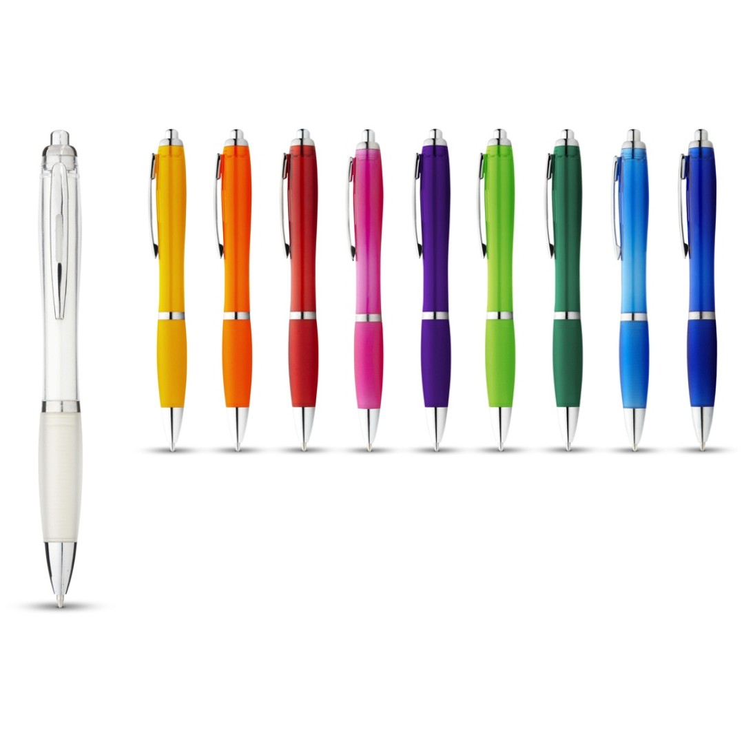 Ручка пластиковая шариковая "Nash", белый, синие чернила