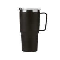 Термокружка KENCHER с двойными стенками из нержавеющей стали 304 и полипропилена, черный