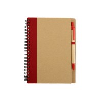 Блокнот "Helly" с ручкой, красный