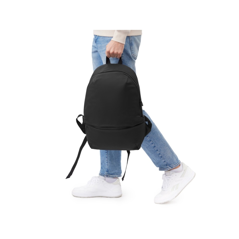 Рюкзак Glam для ноутбука 15'' из мягкой экокожи, черный