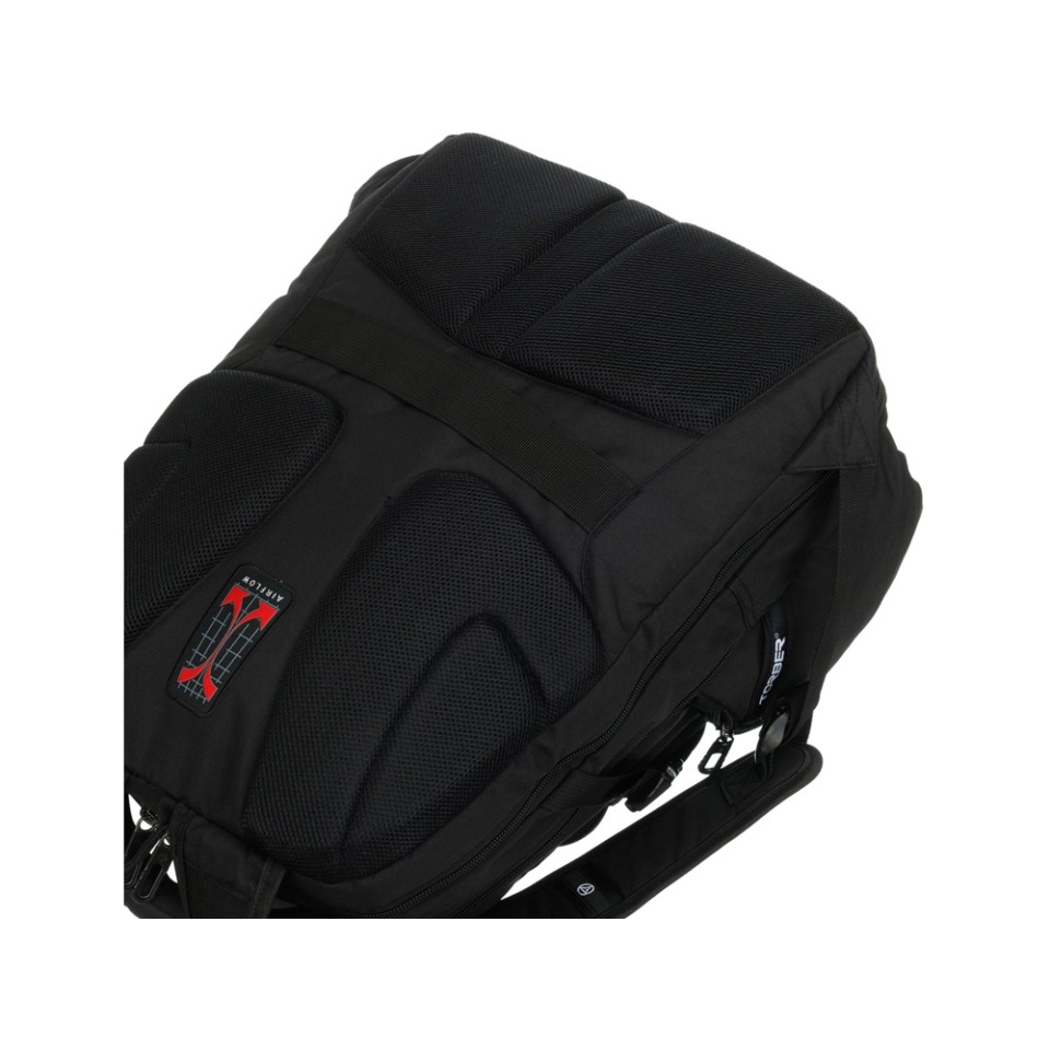 Рюкзак TORBER XPLOR с отделением для ноутбука 15", чёрный, полиэстер 900D, 34x22x46 см, 34л