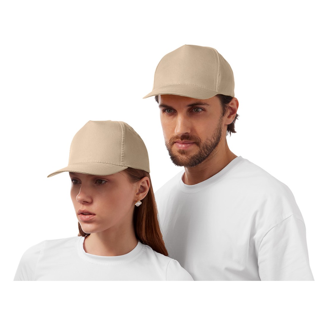 Бейсболка "Poly" 5-ти панельная 120 гр, песочный