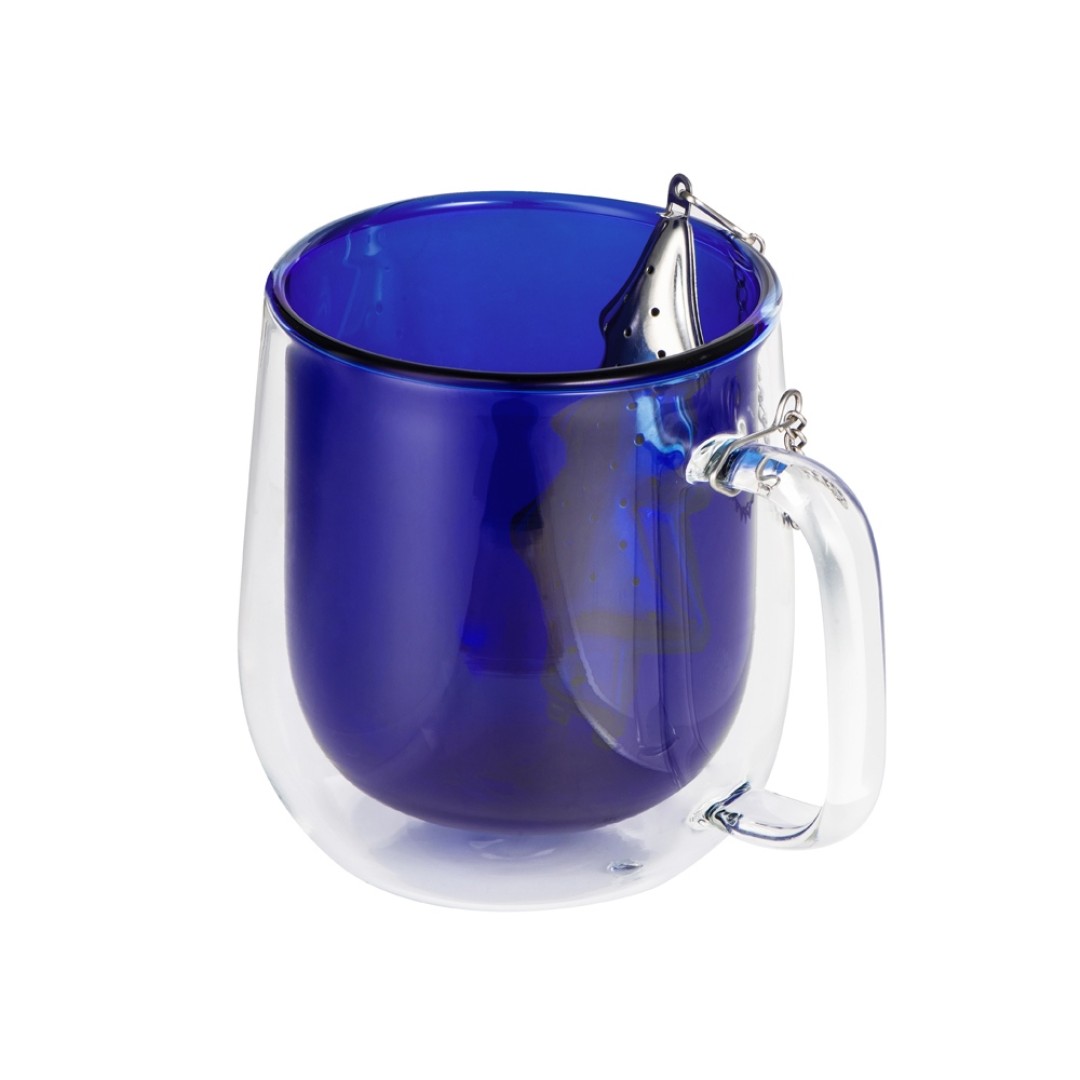 Набор "Bergamot": кружка и ситечко для чая, синий
