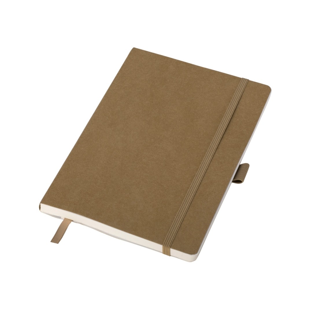 Блокнот из моющегося крафта и каменной бумаги А5 "Fleekstone", гибкая обложка, натуральный