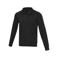 Tin унисекс-свитер с молнией из переработанных материалов Aware™ - сплошной черный