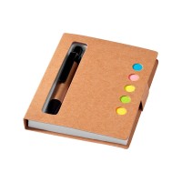 Набор стикеров "Expose" с ручкой и блокнотом А7, натуральный