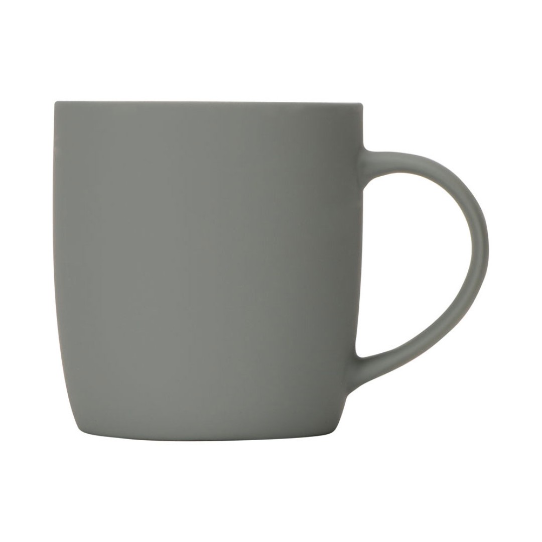 Кружка с покрытием soft-touch "Dalgona", серый