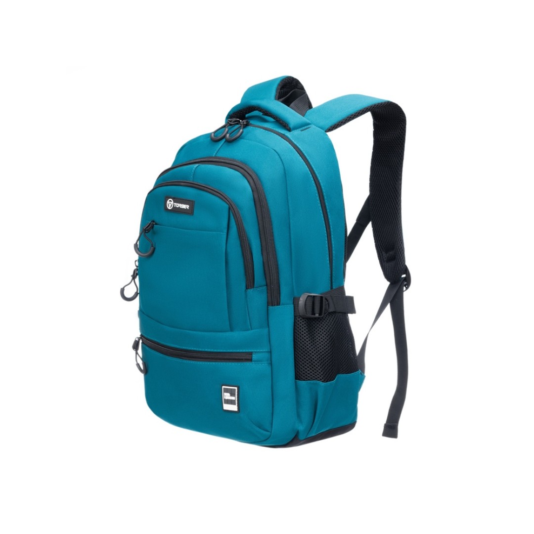 Рюкзак TORBER CLASS X, зелёный, 46 х 32 х 13 см + Мешок для сменной обуви в подарок!