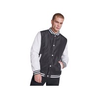 Бомбер утепленный «California» унисекс, черный/белый