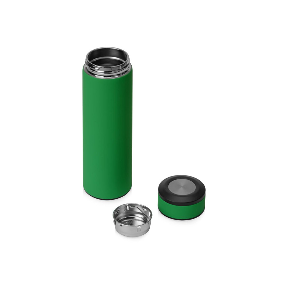 Термос «Confident» с покрытием soft-touch 420мл, зеленый