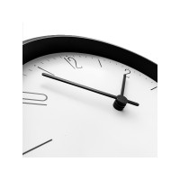 Часы настенные "Lander" S, белые с черным
