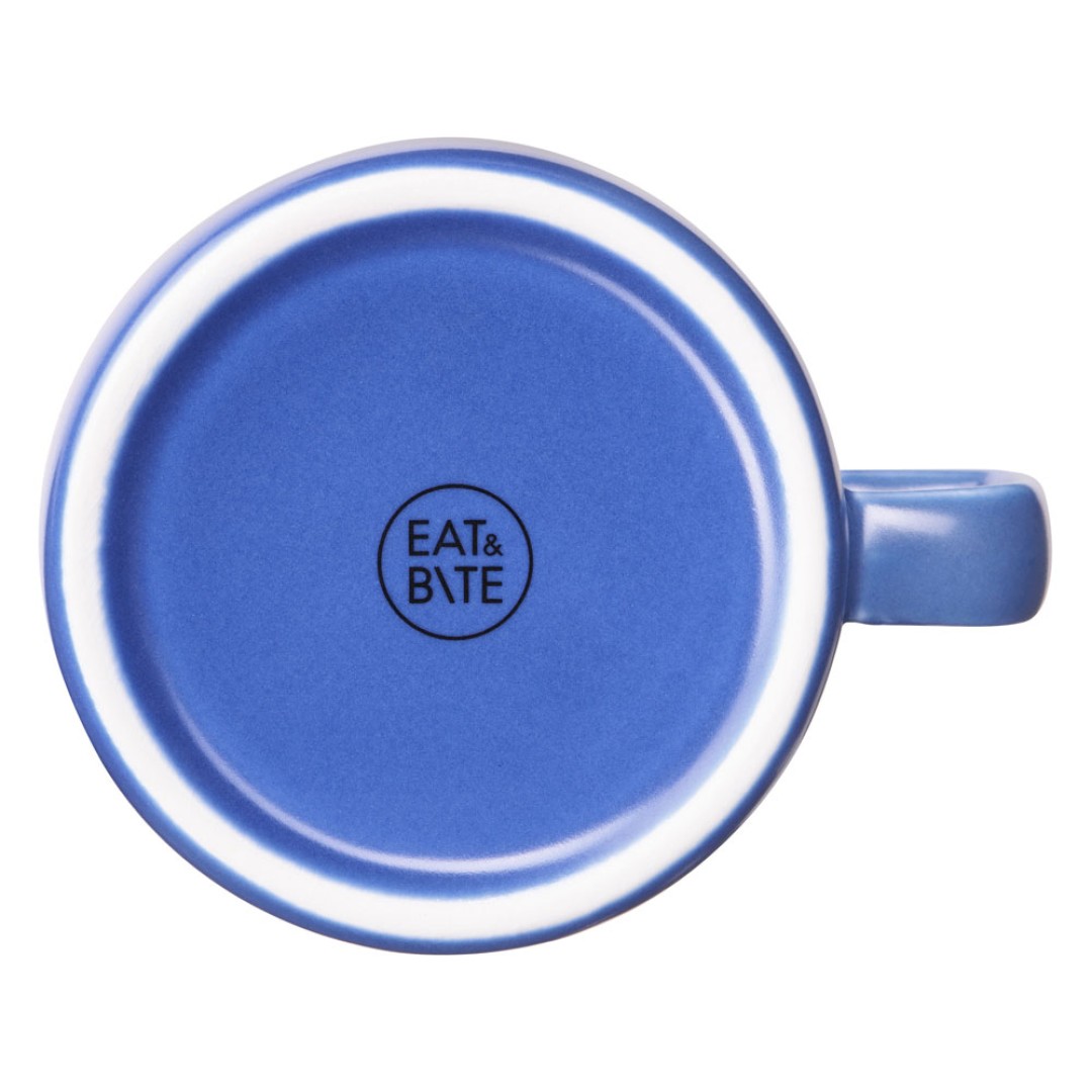 Чайная пара "Brighton" : блюдце овальное, чашка, коробка, синий